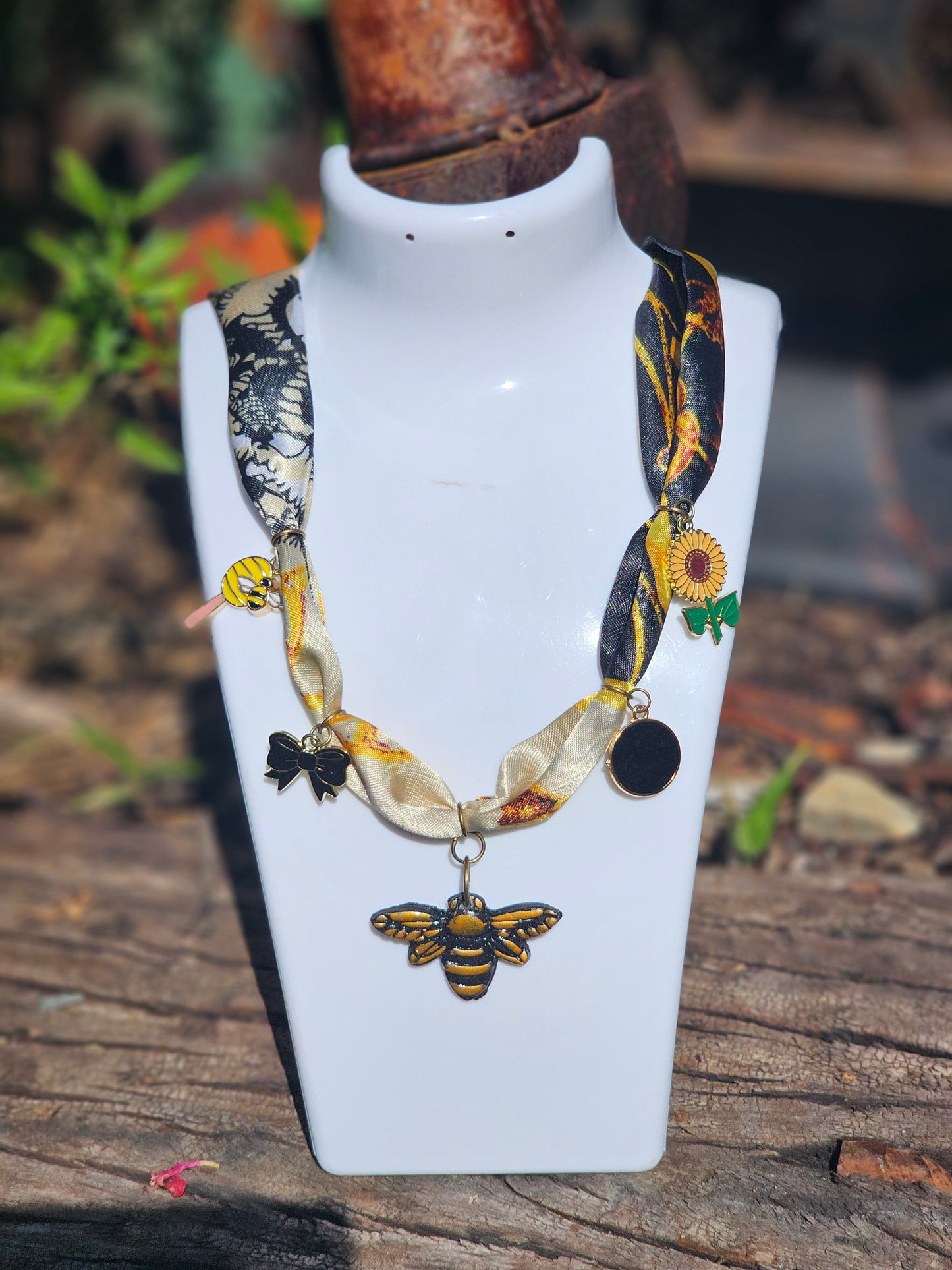 Bee Scarf Necklace