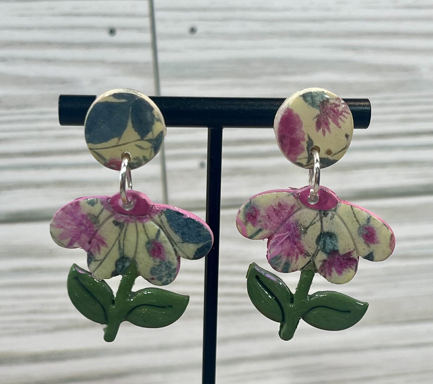 Spring Flowers Polymer Clay Earrings