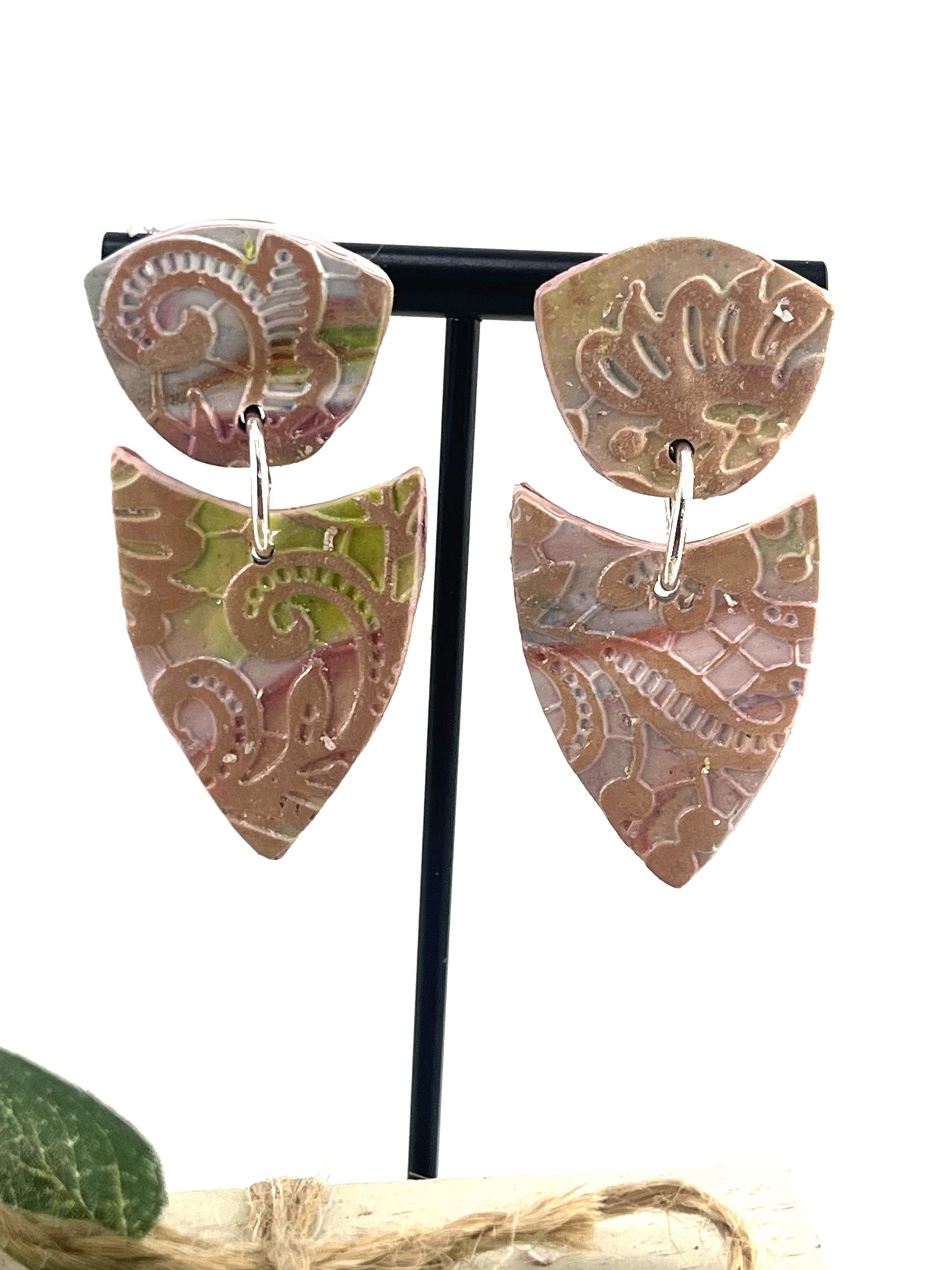 Embossed Pastel Earrings