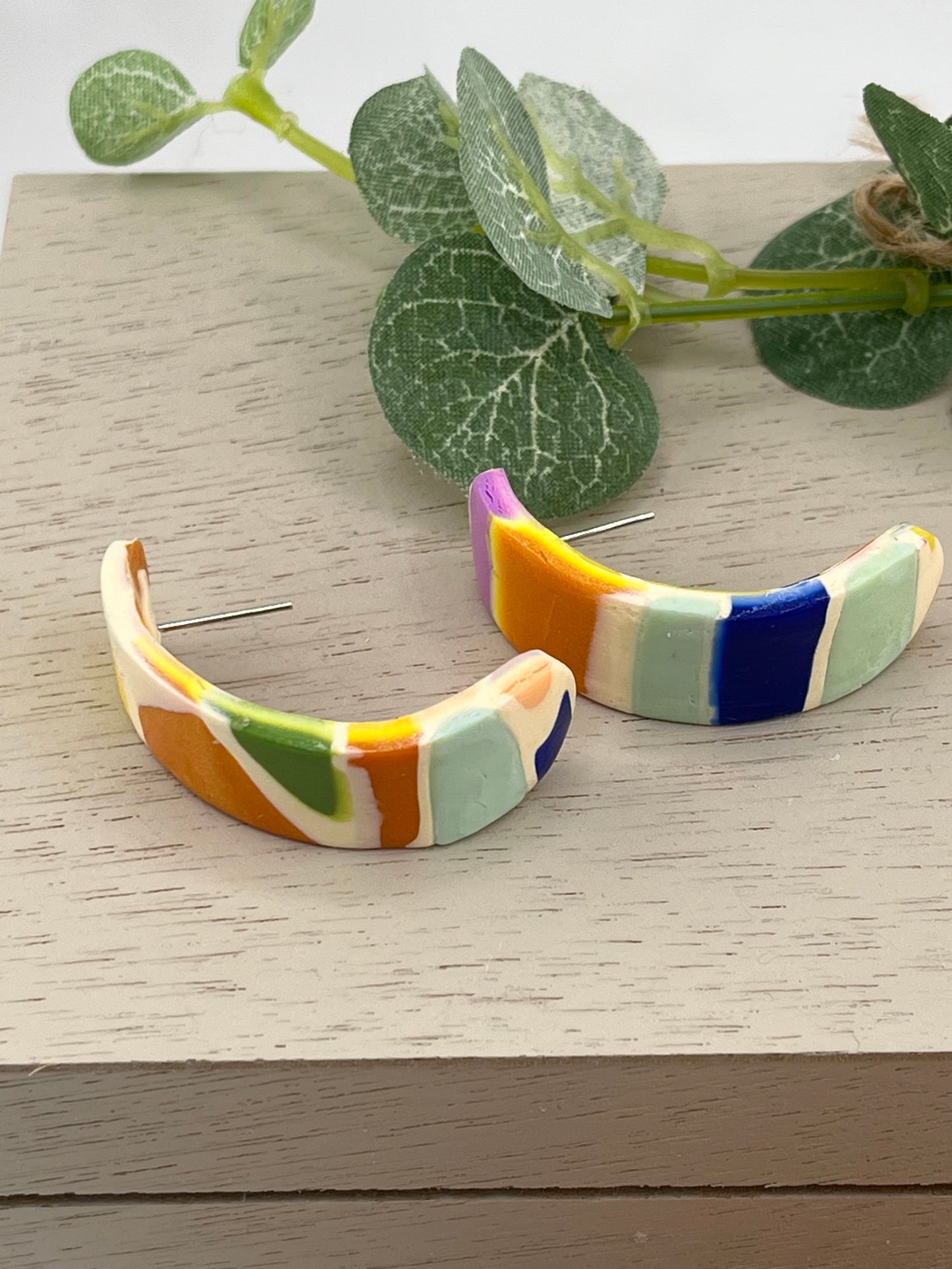 Multi Color Half Hoops
