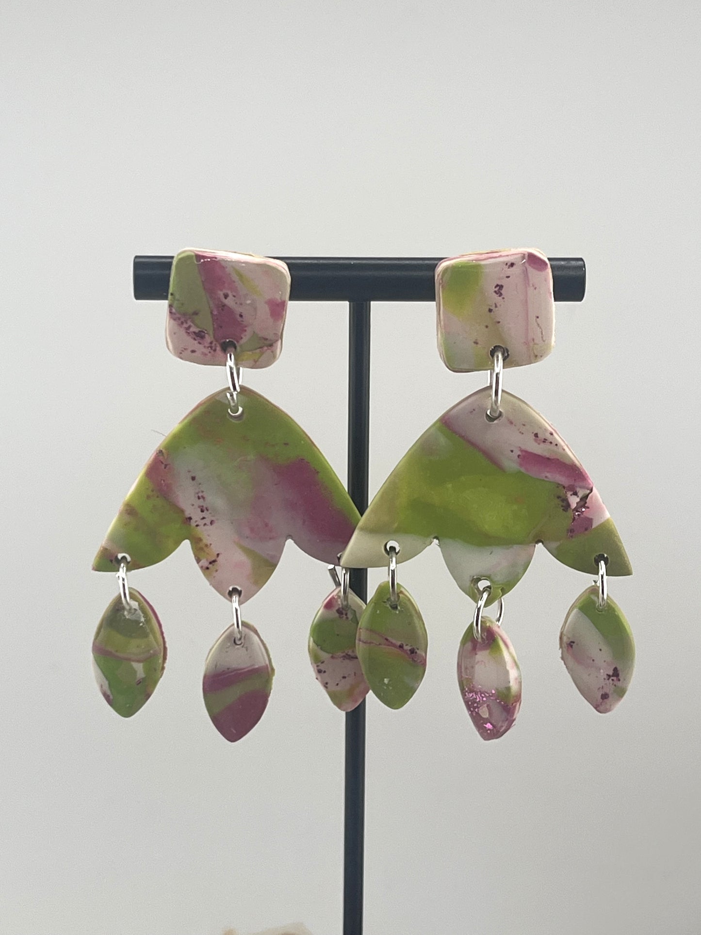 Green and Fuchsia Chandelier