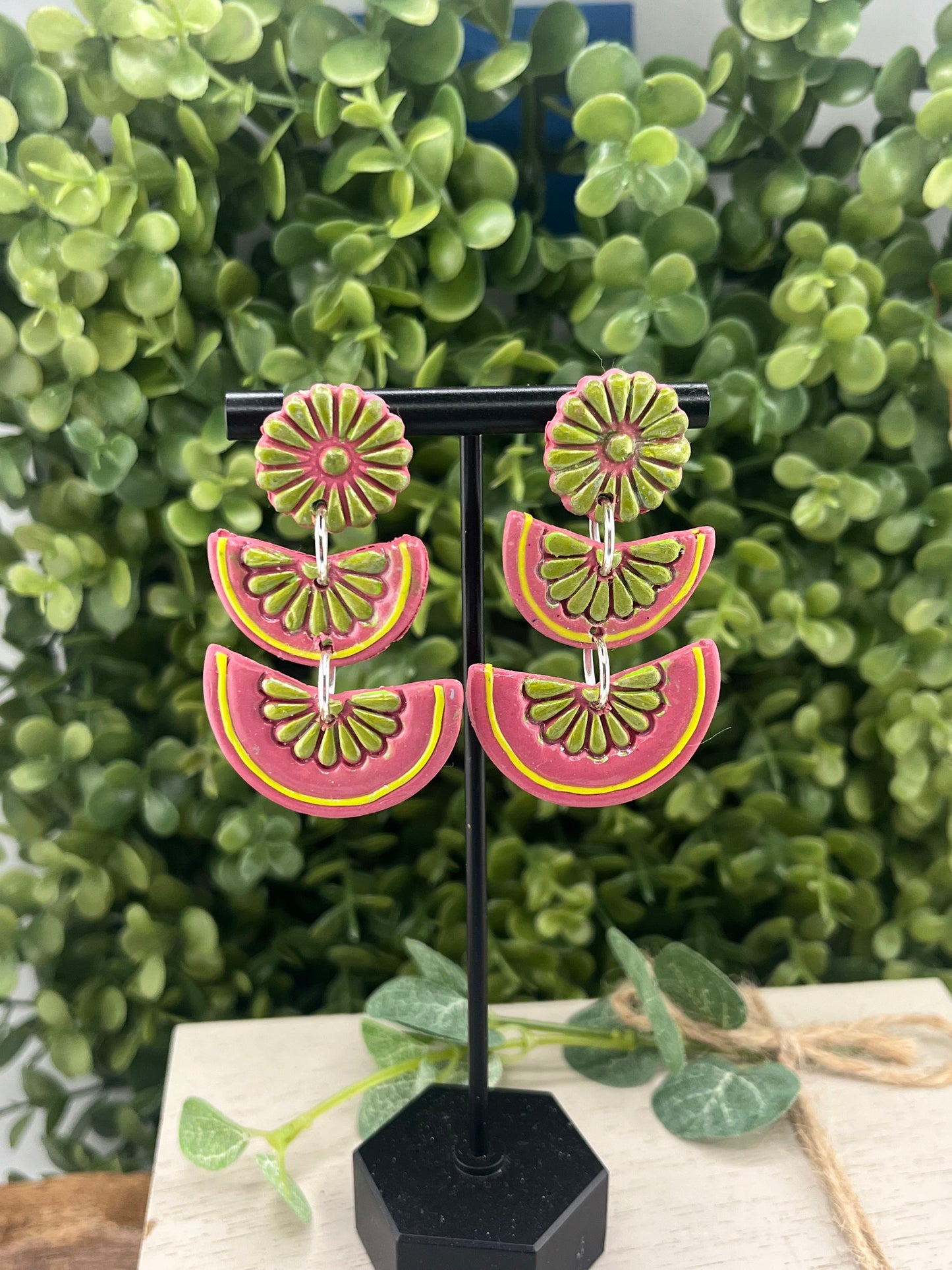 Flor De Barro Tile Designed Earrings