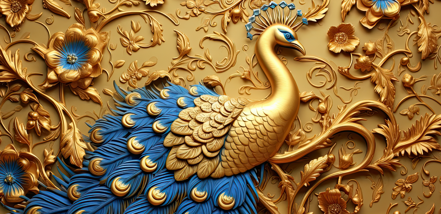 Colorful Peacock Coffee Cup