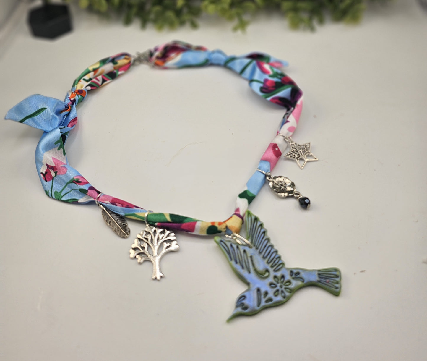 Hummingbird Scarf Necklace