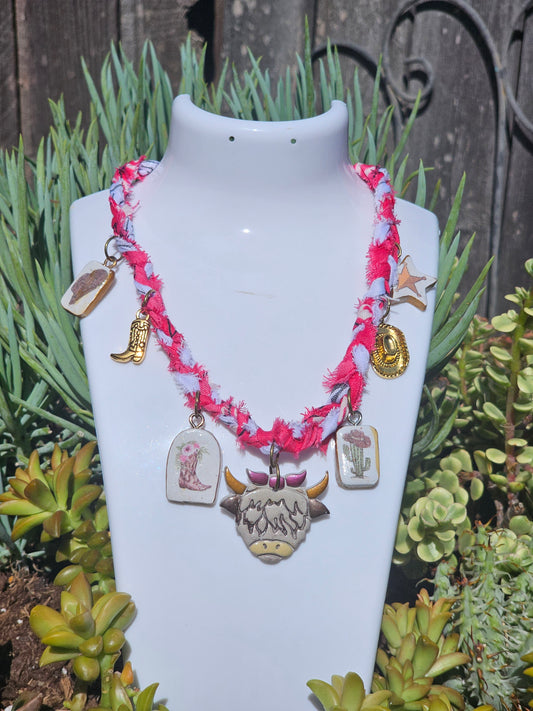 Highlander Cow Bandana Necklace