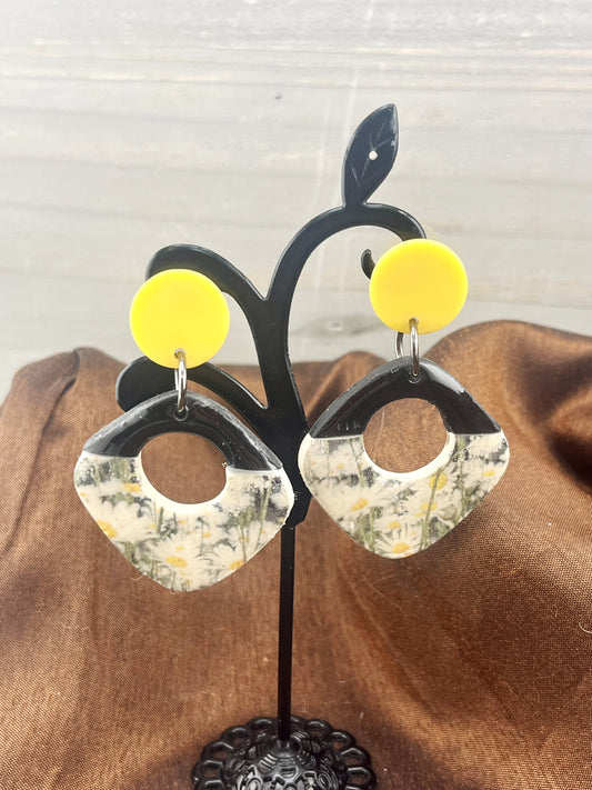 Sunflower Polymer Clay Earrings