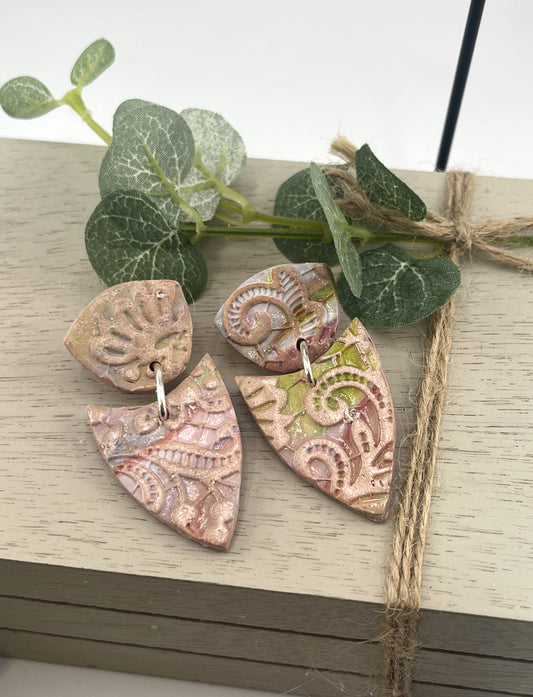 Embossed Pastel Earrings