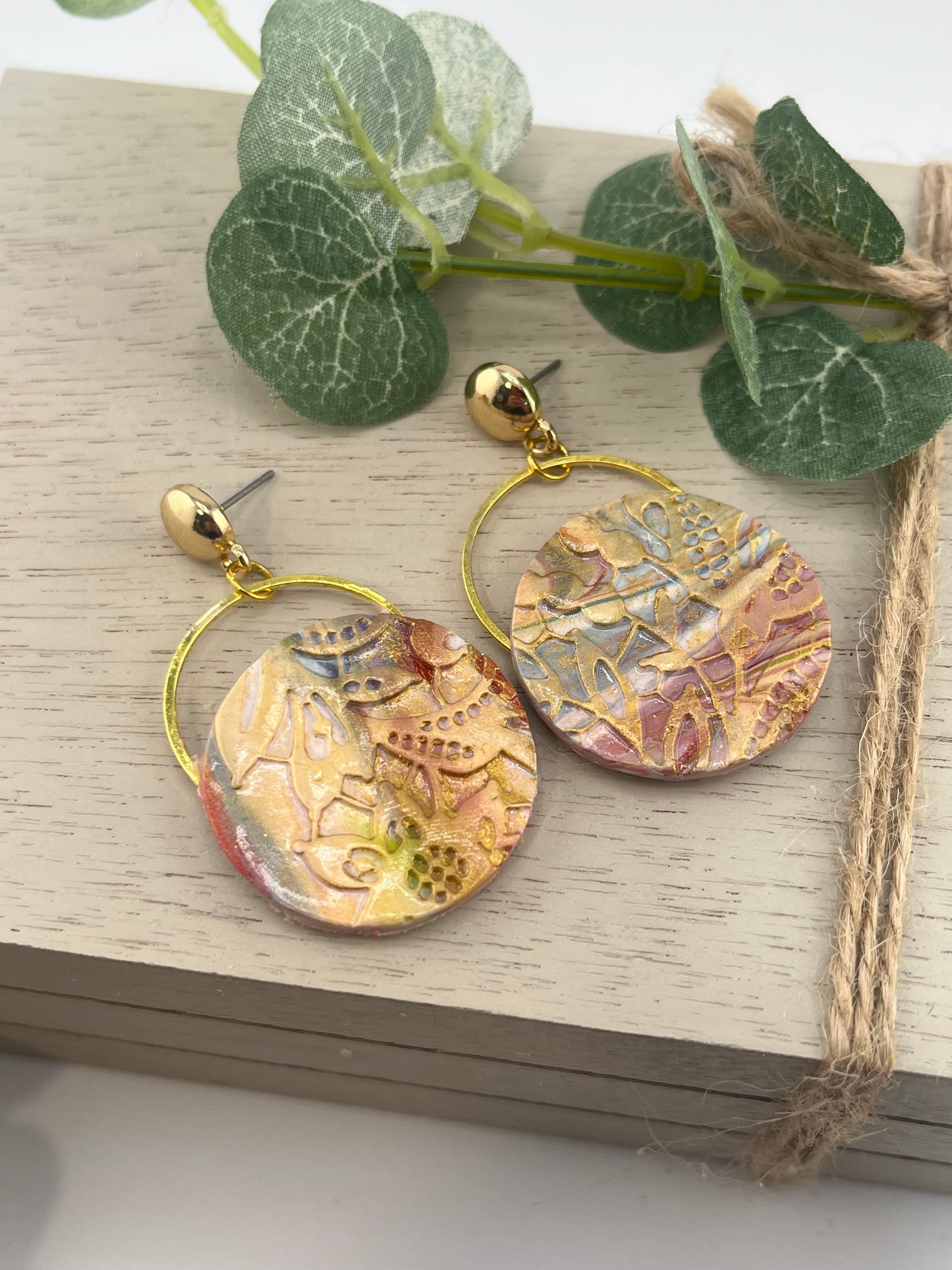 Mixed Embossed Pastel Earrings