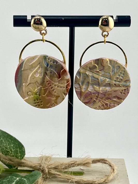 Mixed Embossed Pastel Earrings