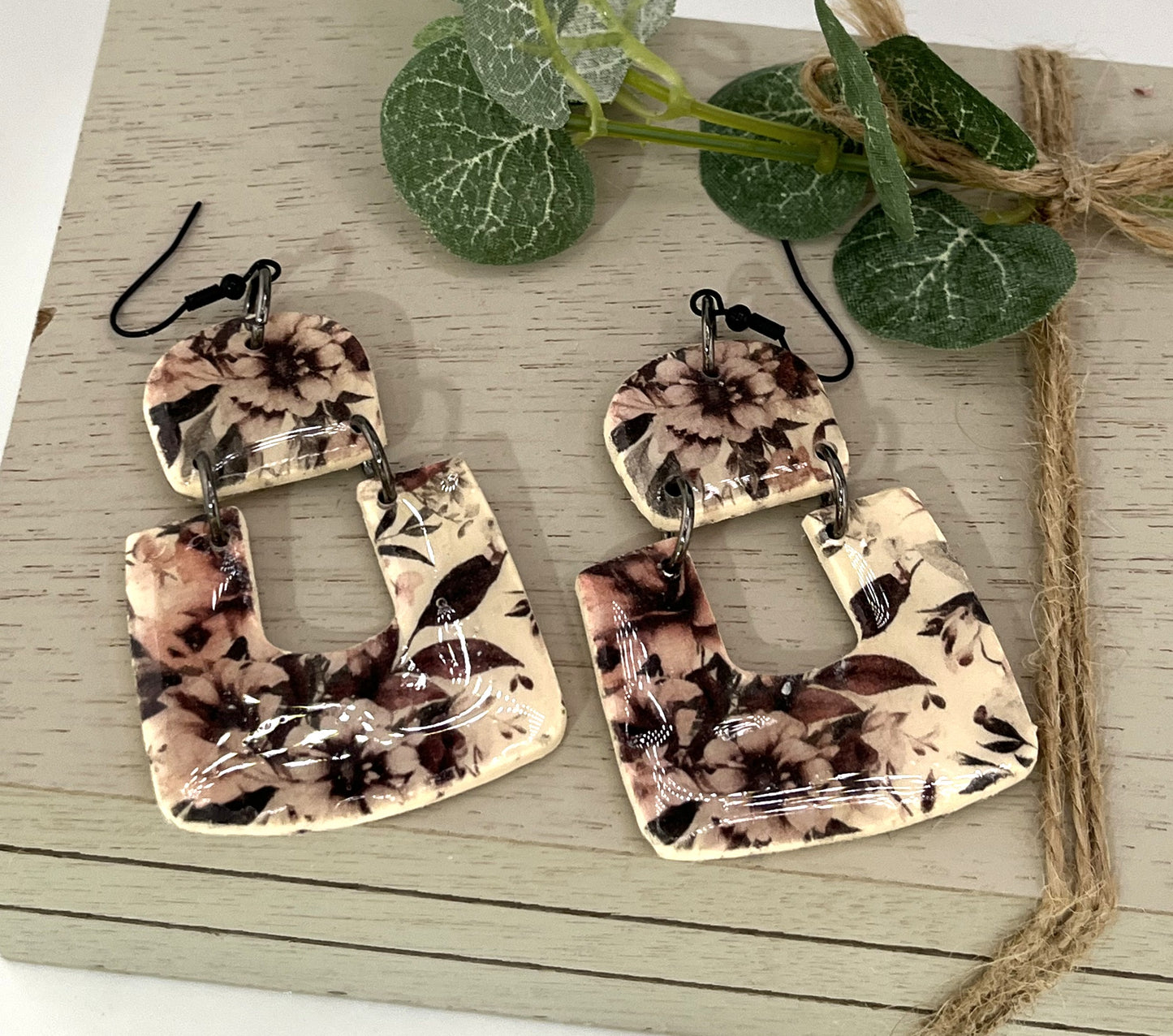 Floral Earthy Tones Earrings