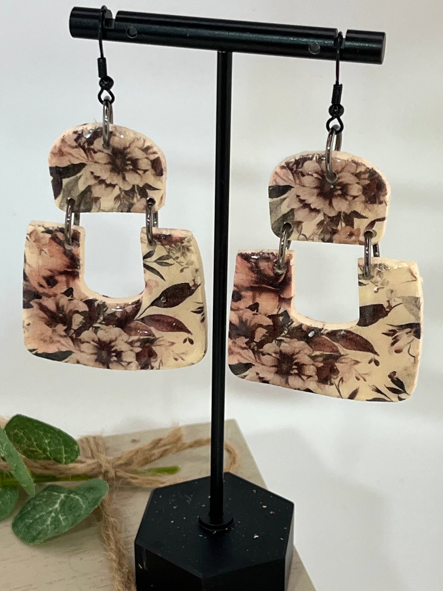 Floral Earthy Tones Earrings