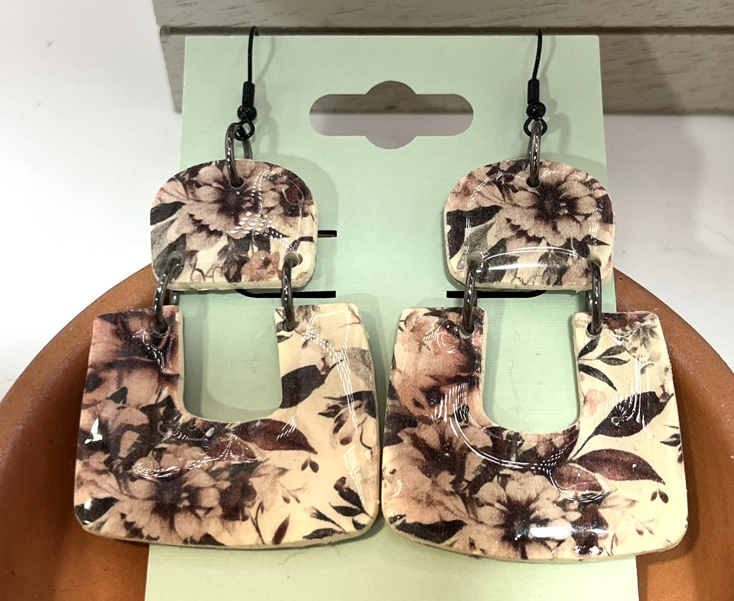 Floral Earthy Tones Earrings