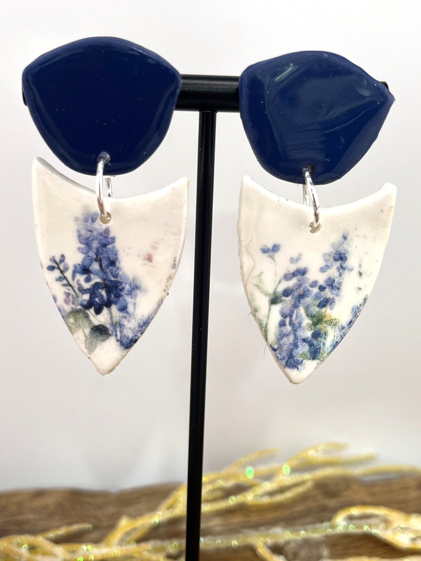 Texas Bluebonnet Drop Earrings