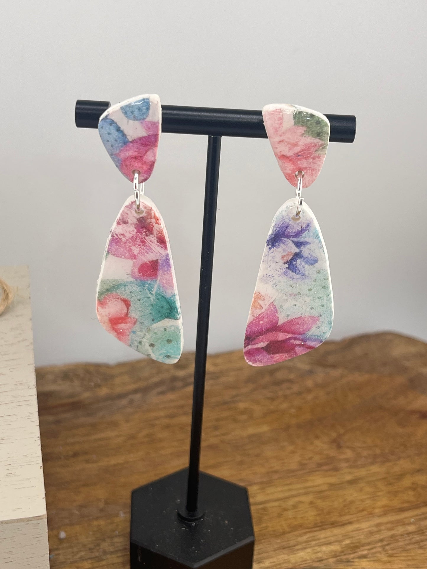 Earrings - Succulent Pattern