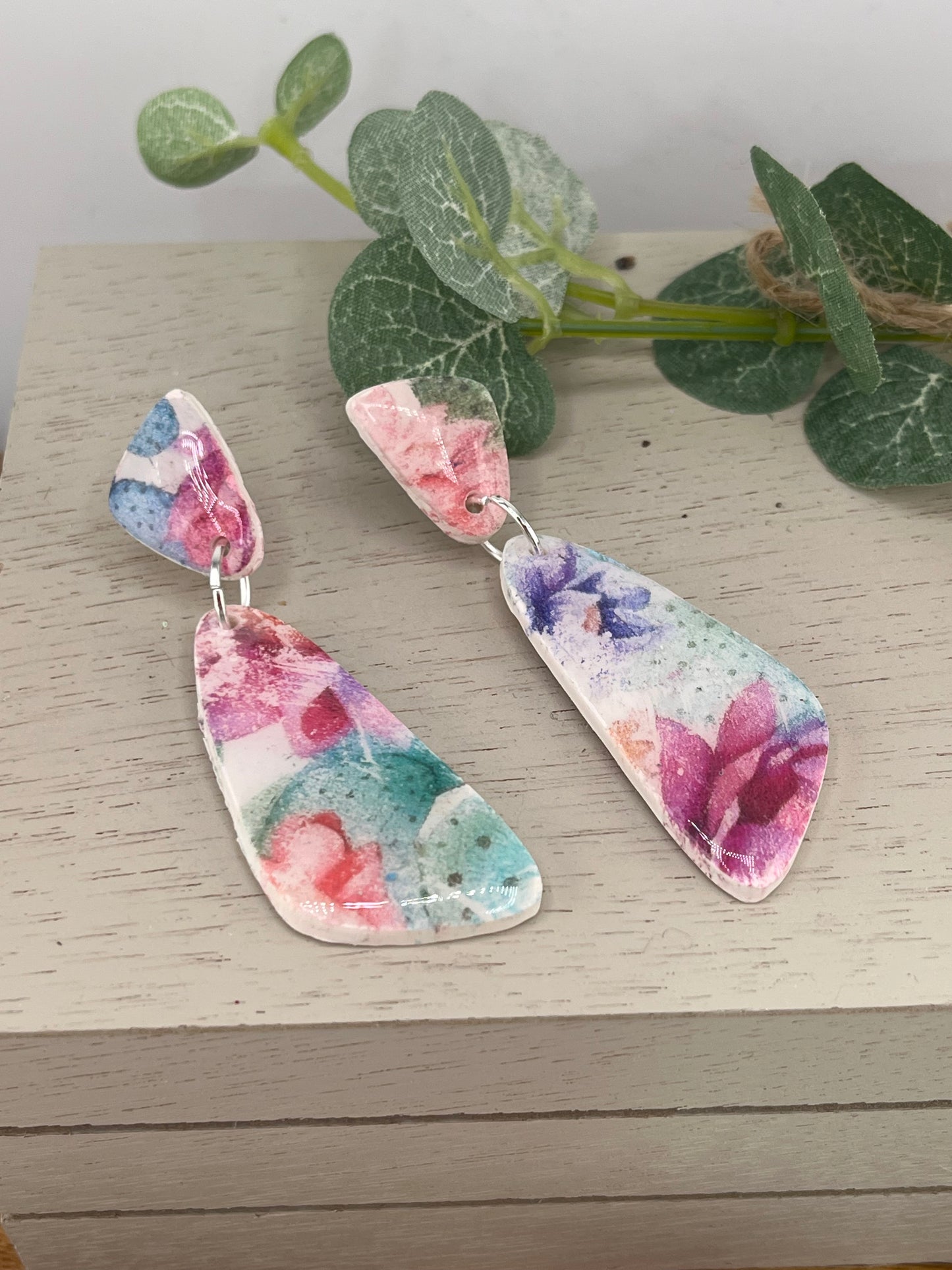 Earrings - Succulent Pattern