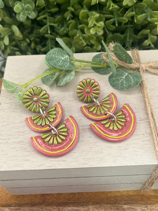 Flor De Barro Tile Designed Earrings