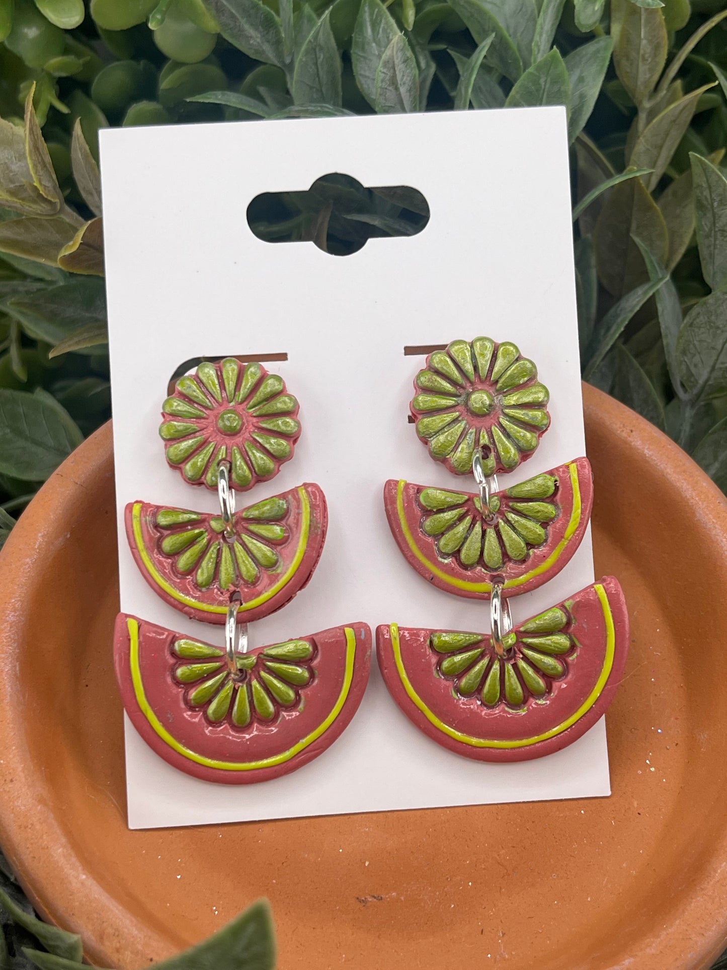Flor De Barro Tile Designed Earrings