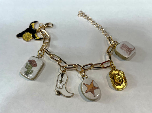 Whimsical Western Charm Bracelet