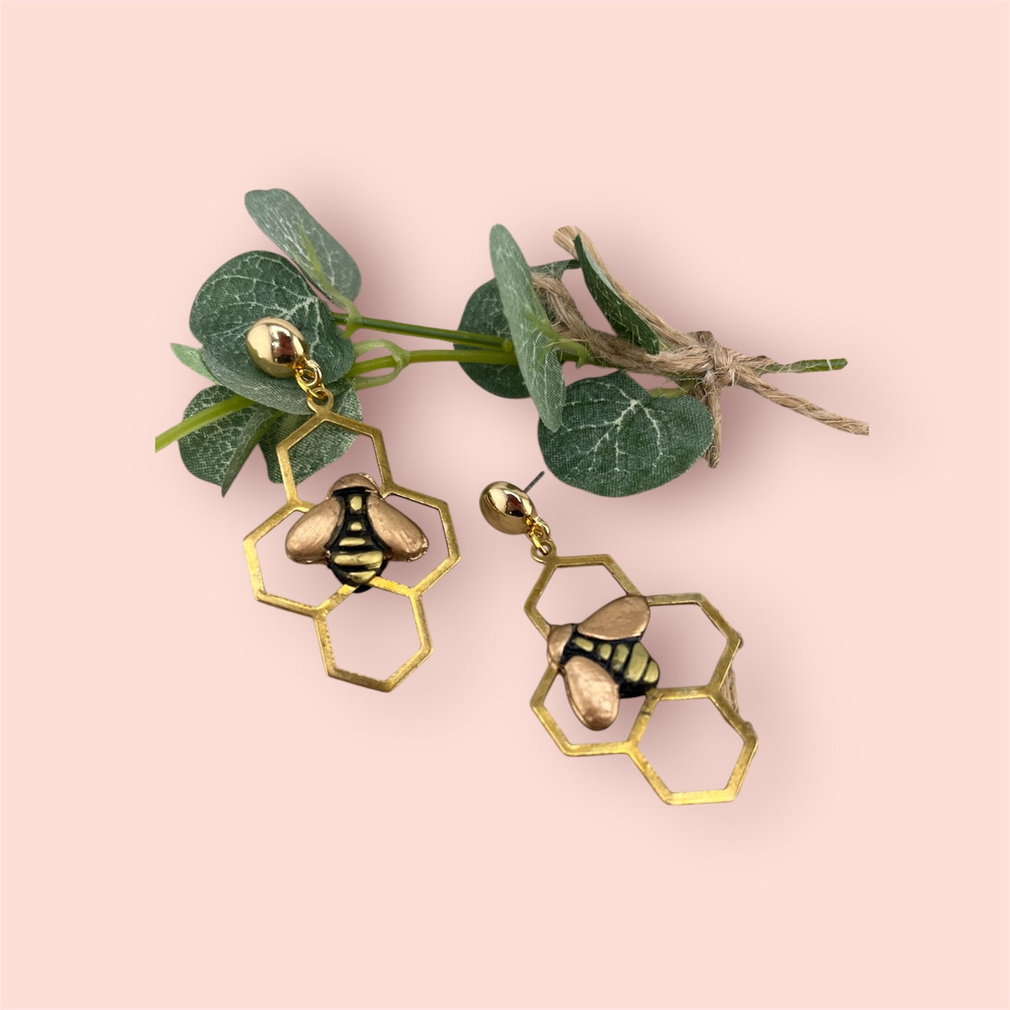 Polymer Clay Bee Earrings