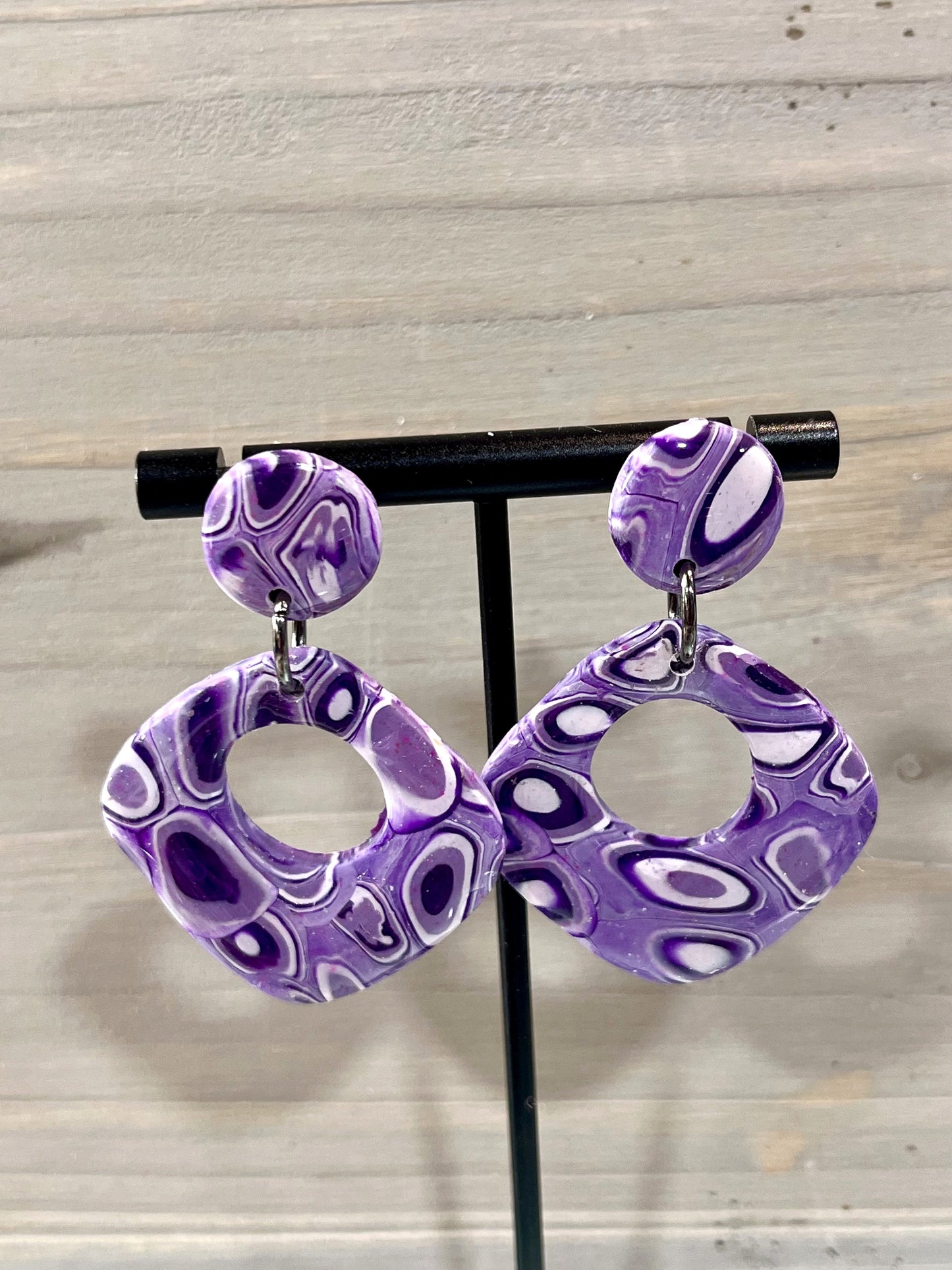 Purple Mod Earrings