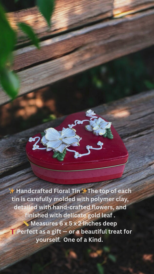 Red Heart Trinket Tin