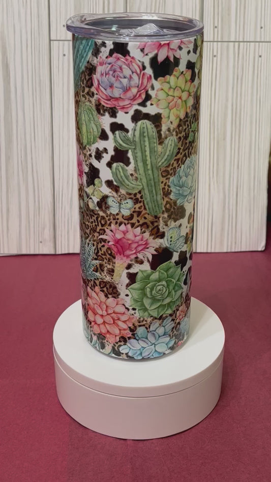 Catus and Cowhide Tumbler